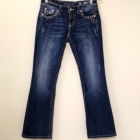 Miss Me Y2K Easy  Boot Cut JE5463E3R Women’s Flare Jeans  Mid Wash  Size 28 - Picture 2 of 16